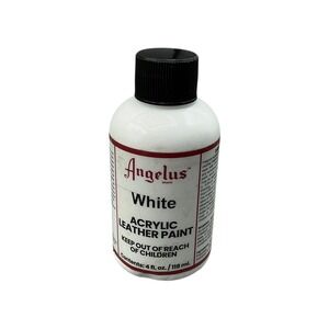 Angelus White Acrylic Leather Paint 4 oz 118 ml for Shoes Sneakers Customization